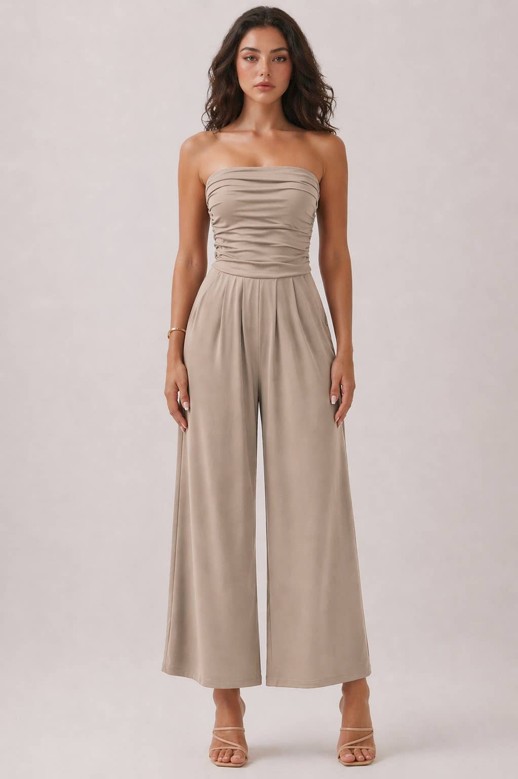 TUBE TOP PALAZZO ROMPER