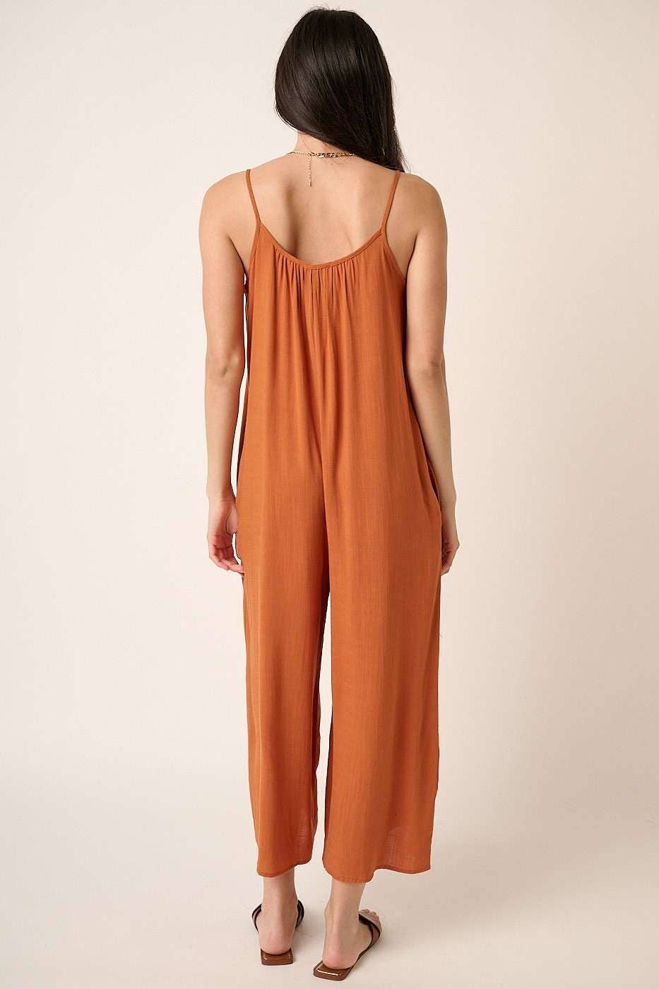 PLUS WIDE LEG SCOOP NECK JUMPSUIT