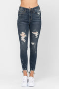 Mid-Rise Skinny Destroyed Hem (Size 15 only)