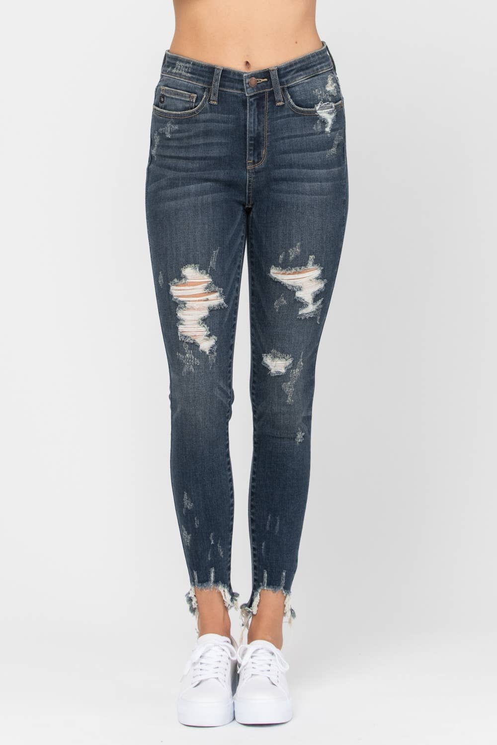 Mid-Rise Skinny Destroyed Hem (Size 15 only)