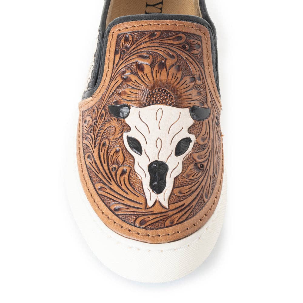 Western Hand-Tooled Sneakers