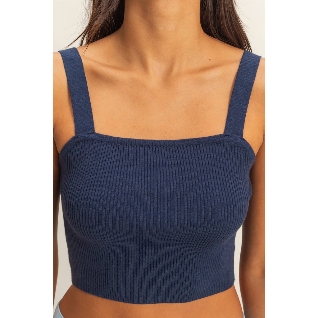 Ribbed Cropped Tank Top