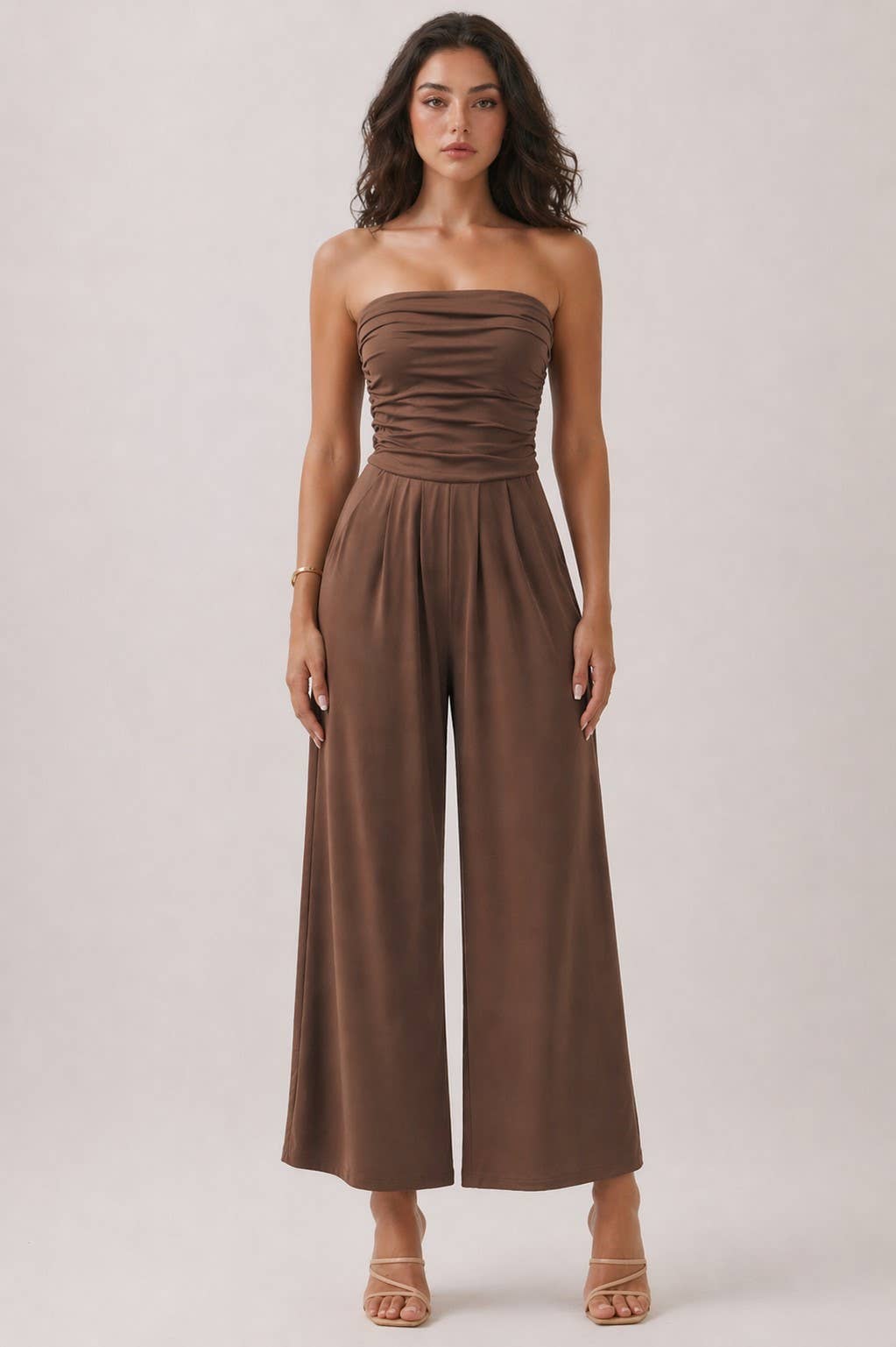 TUBE TOP PALAZZO ROMPER