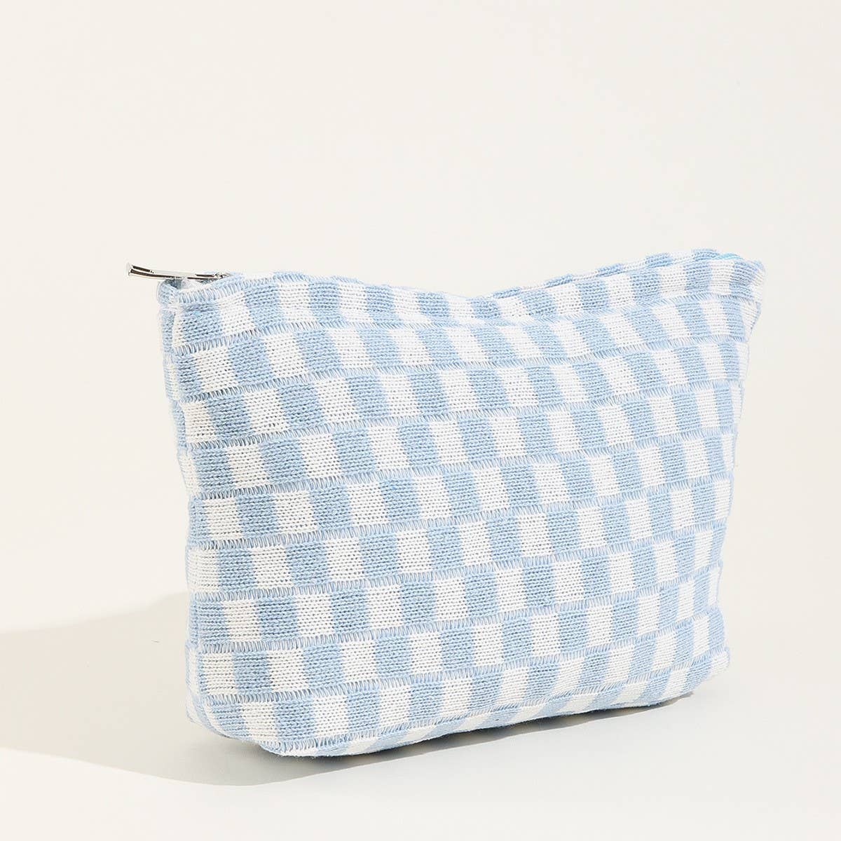 TRAVEL GINGHAM CHECKER MAKEUP COSMETIC POUCH BAG | 40P528