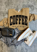 Distressed Coffee Weather Crew Sweatshirt