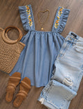 Boho embroidered tank