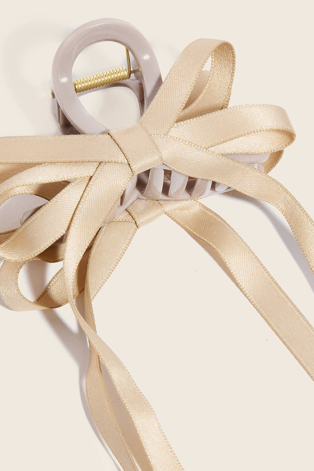 3Pc Long Ribbon Bow Hair Claw Set