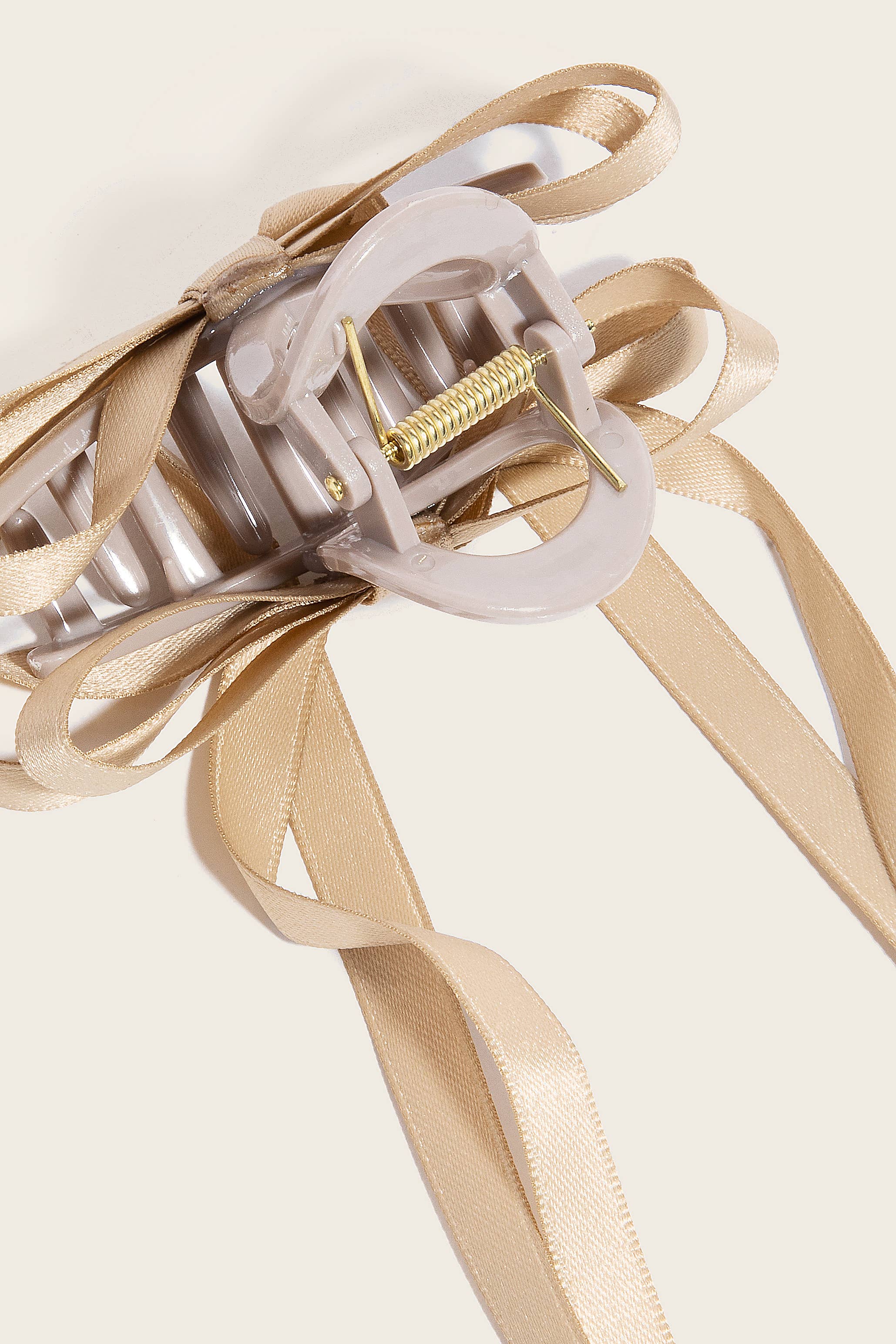 3Pc Long Ribbon Bow Hair Claw Set