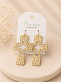 Gold Cross Earrings