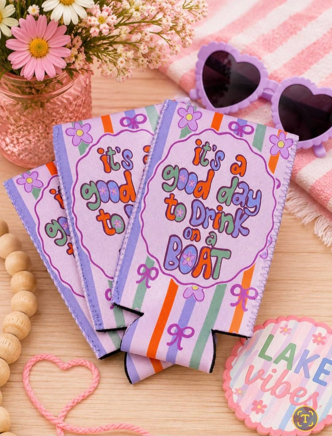 SLIM It’s a good day to drink on a boat koozies