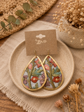Floral Embroidery Earrings