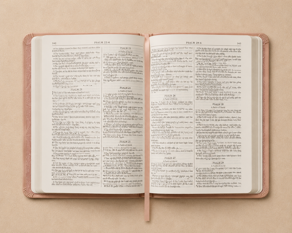 Suede Etched Bible