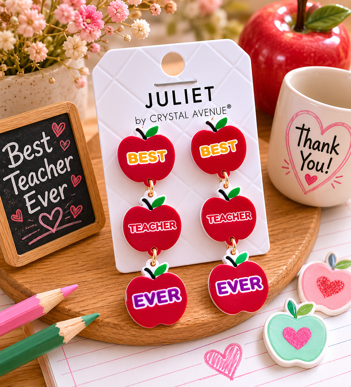 Best Teacher Ever Earrings