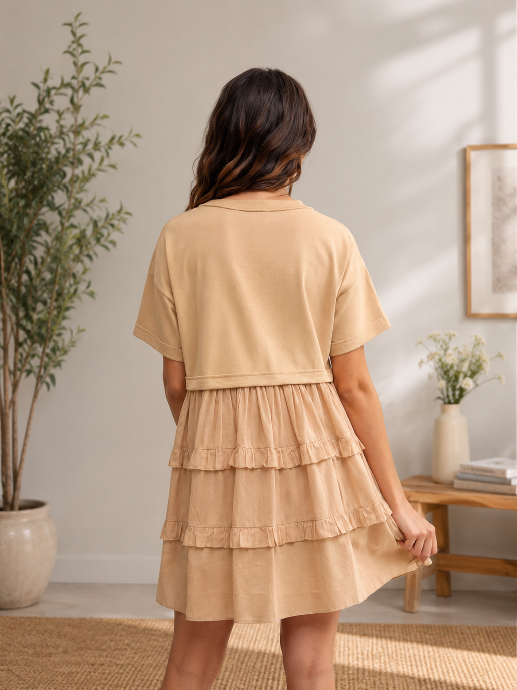 Tiered T Shirt Dress