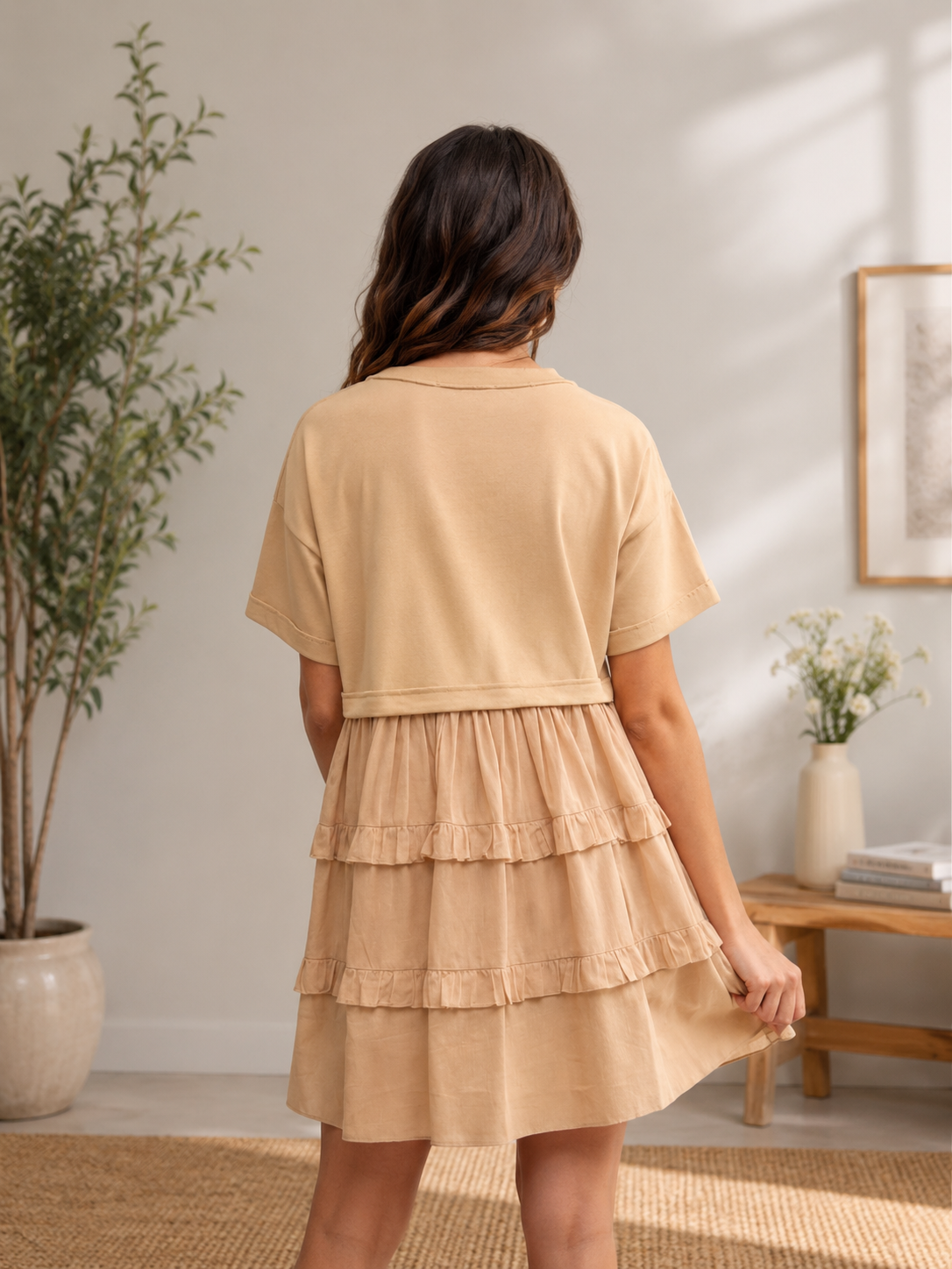Tiered T Shirt Dress