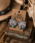 Western Style Cowgirl Pendant Dangle Earrings