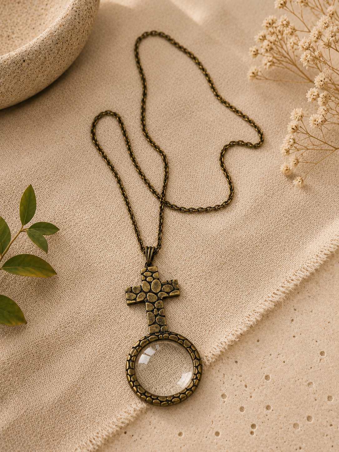 Bible Magnifying glass necklace