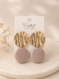 Mauve & Gold Earrings