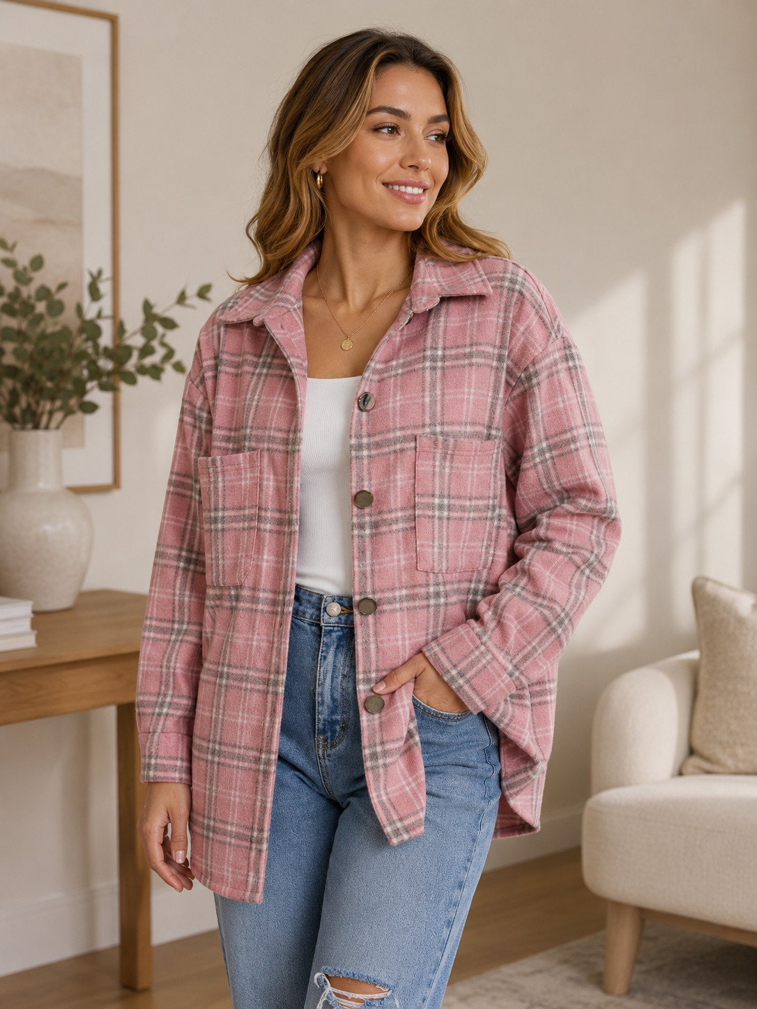Pink Shacket
