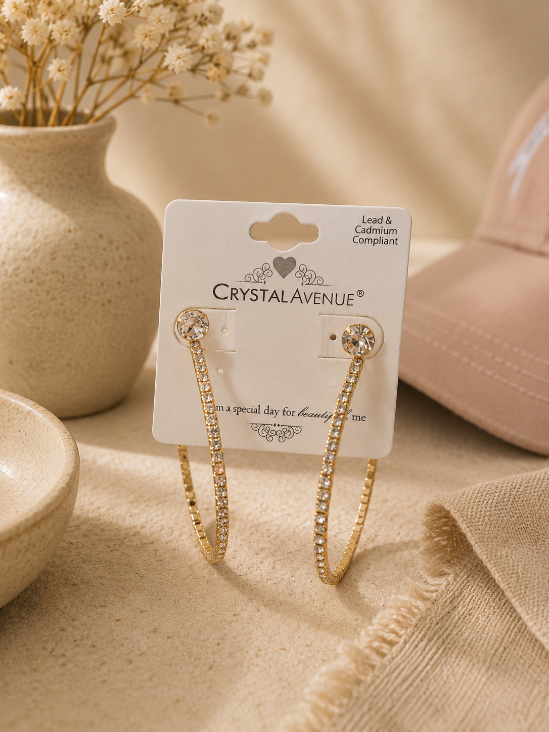 Diamond Hoop Earrings