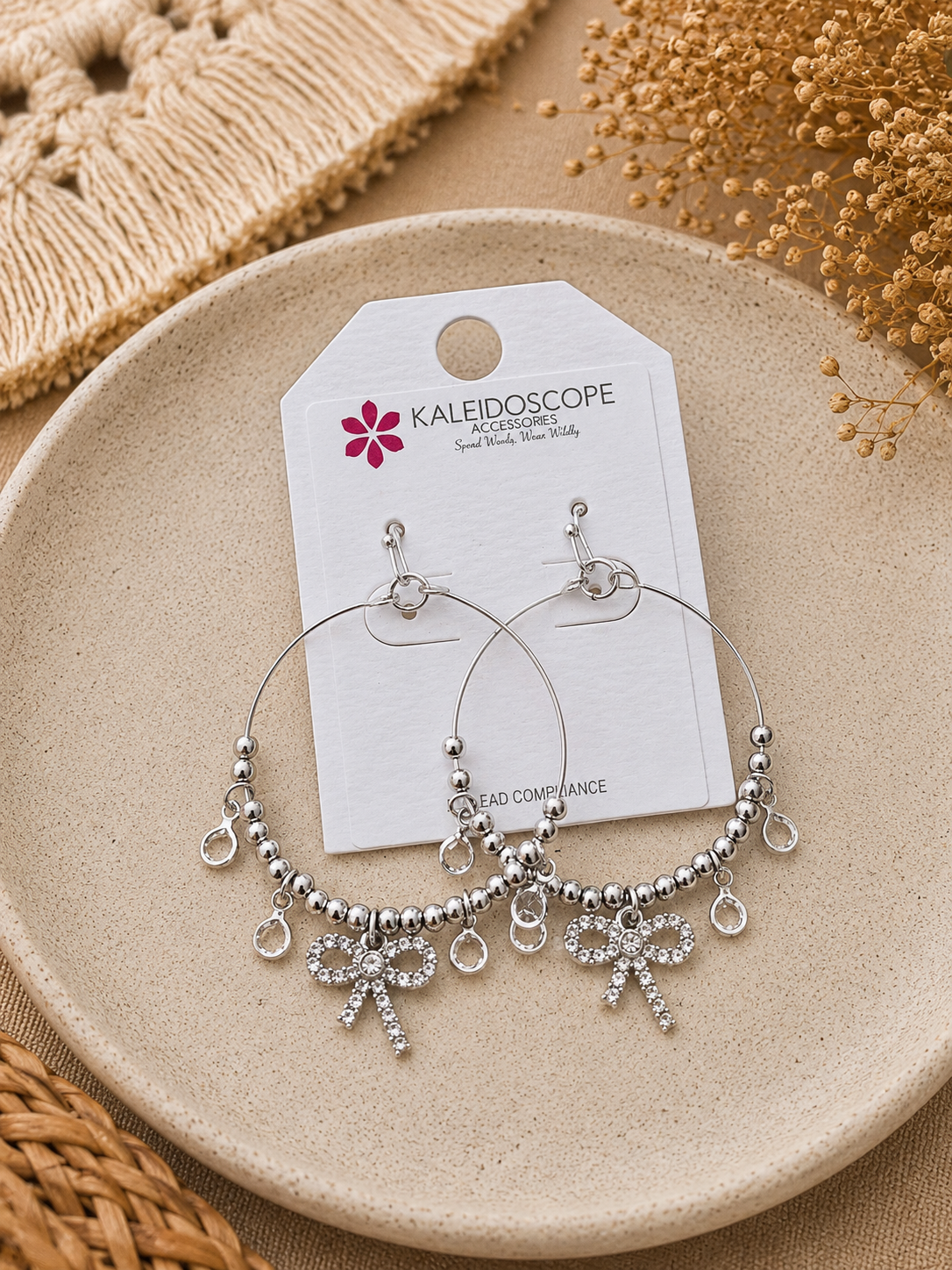 Silver hoop earrings