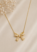 18K STAINLESS STEEL TARNISH FREE BOW NECKLACE
