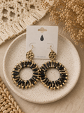 Kara black & gold hoop
